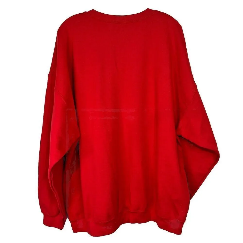 Ugly Christmas Sweater Unisex Sz 2XL Red Cotton Blend “My Blood My Hood My City” - Picture 2 of 9